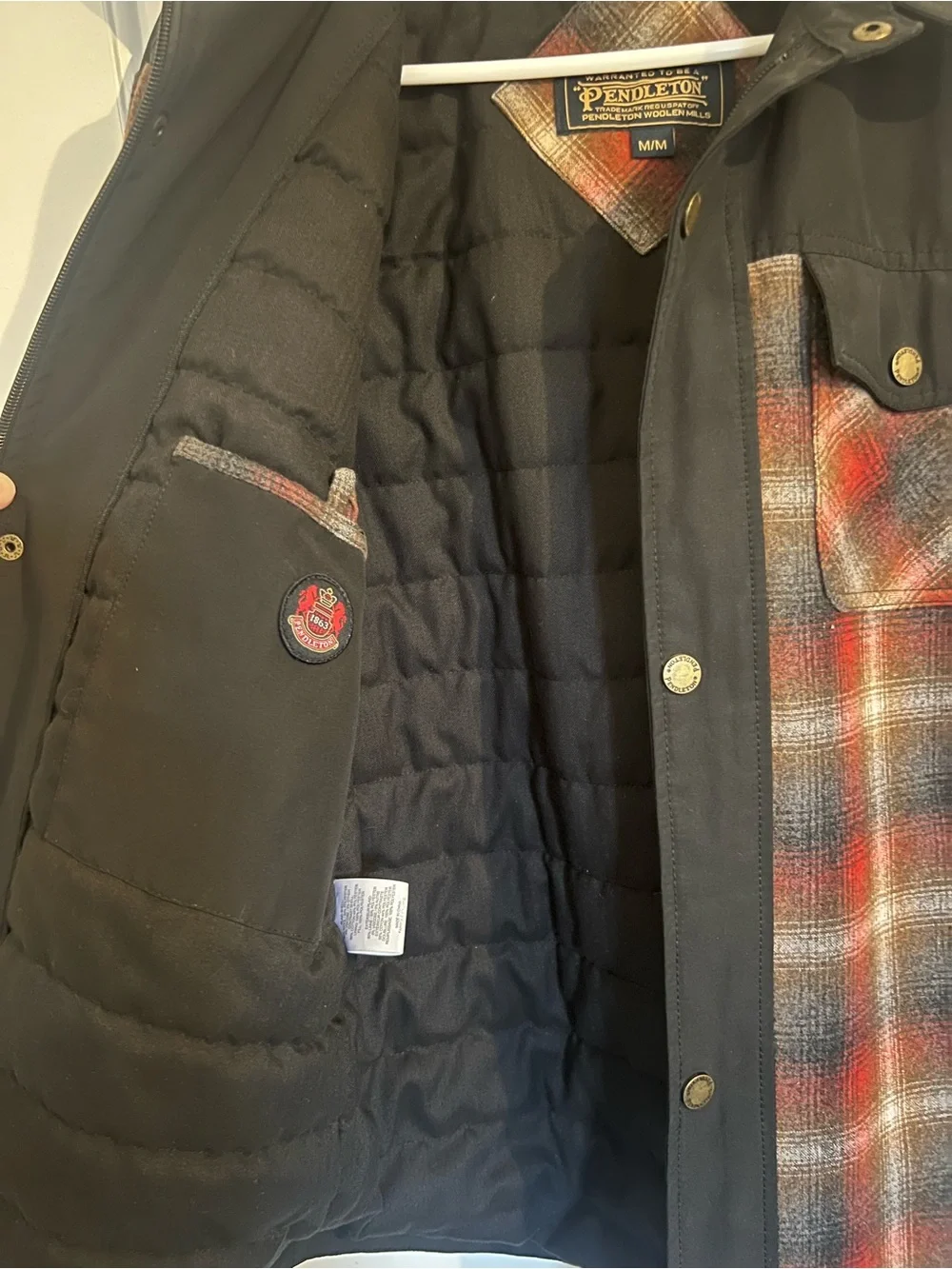 Pendleton Men's Red Plaid Wool-Blend Jacket